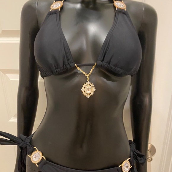 Black Bling Bikini with Charming Bikini’s Charms! - Picture 3 of 5